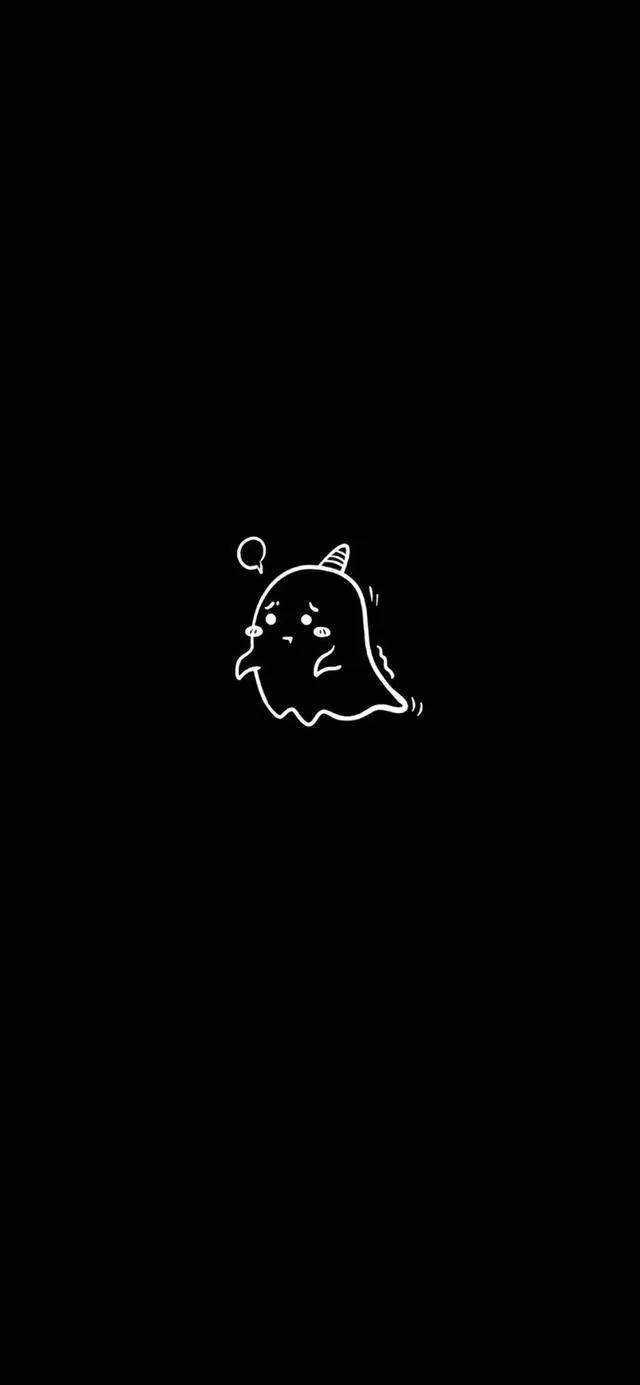 壁纸：黑色背景简约漫画壁纸！超级个性！