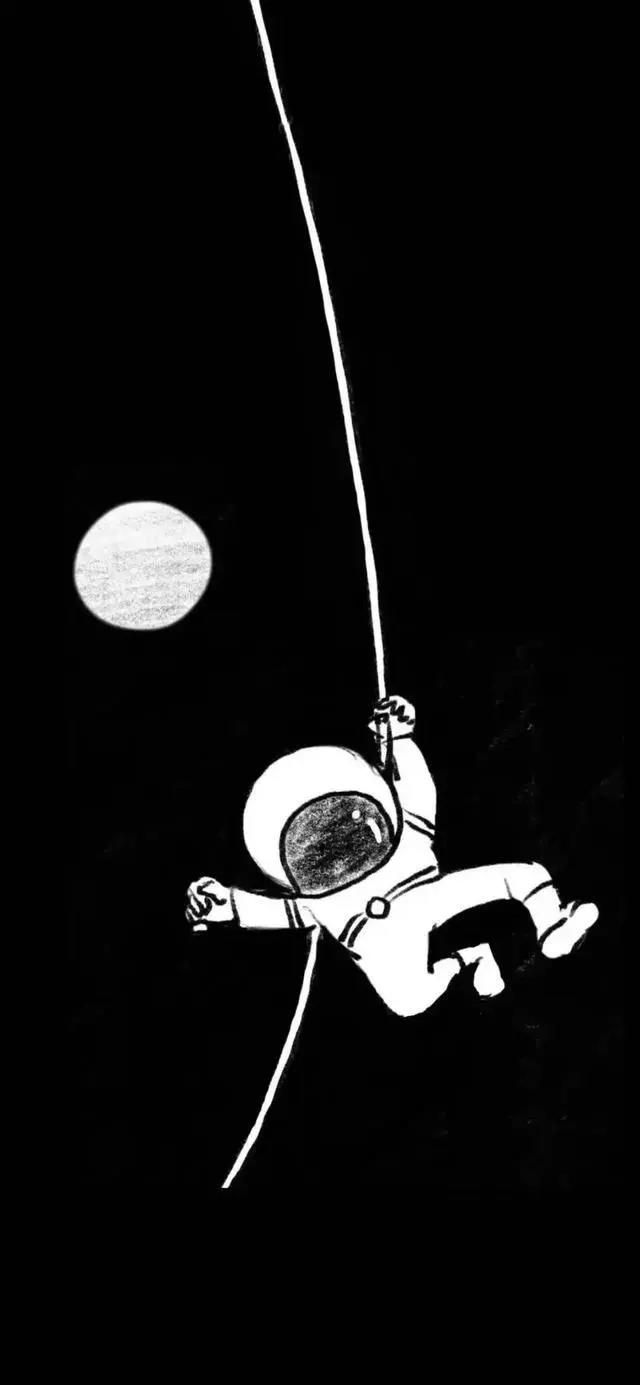 壁纸：黑色背景简约漫画壁纸！超级个性！