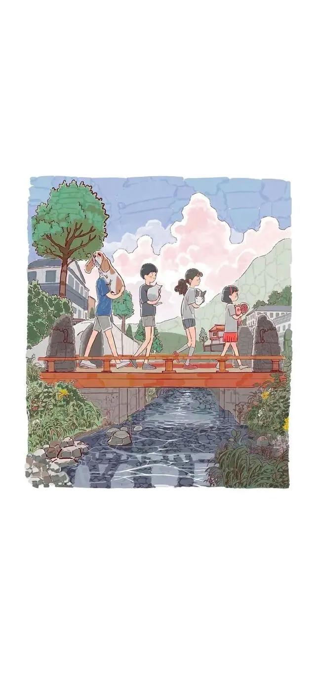 一组简约动漫锁屏壁纸高清壁纸无水印