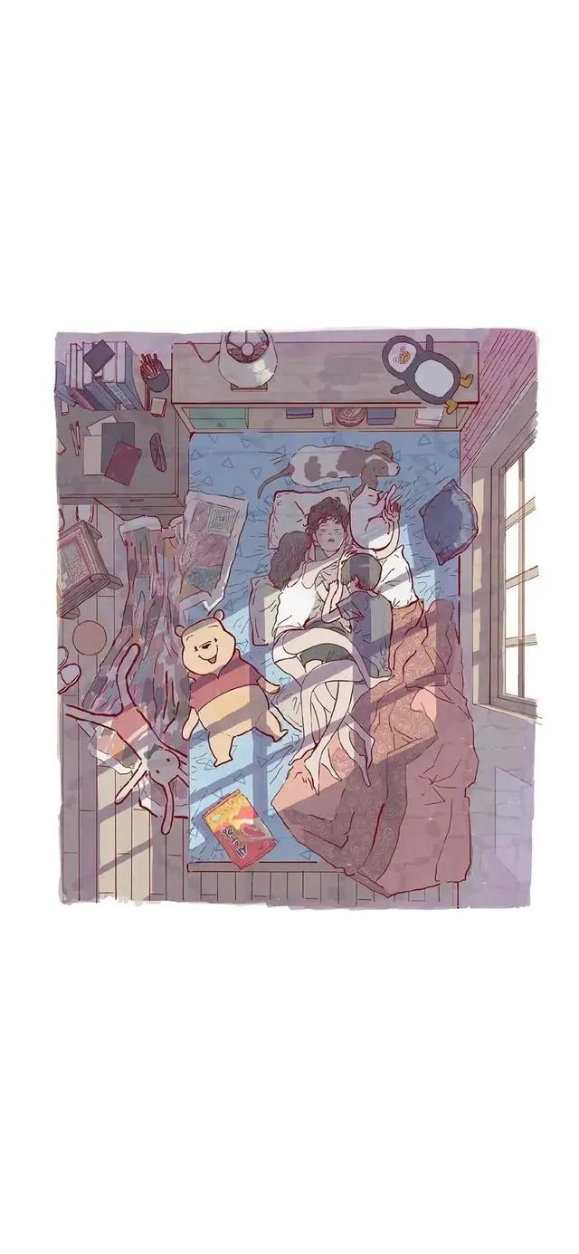 一组简约动漫锁屏壁纸高清壁纸无水印