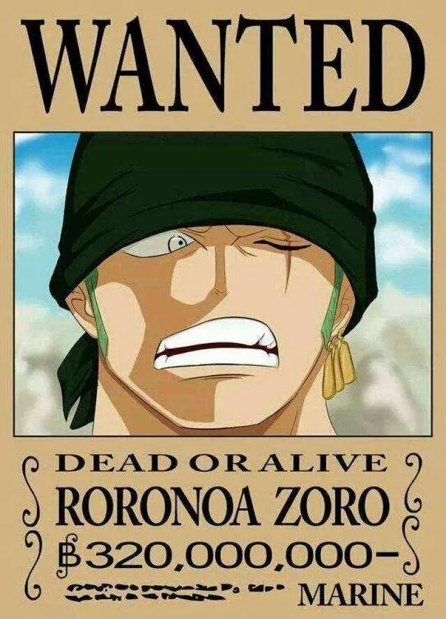 来看看草帽海贼团各人悬赏金都变多高了！