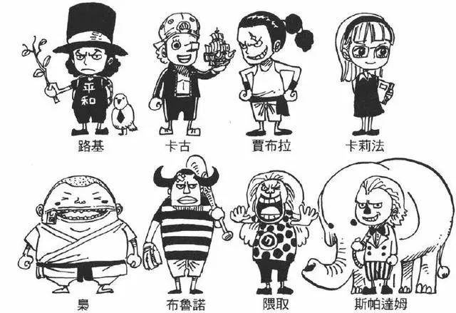 海贼王角色童年模样，童年女帝展现御姐气质，卡普拳打猛虎似武松