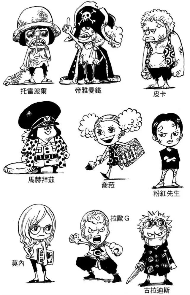 海贼王角色童年模样，童年女帝展现御姐气质，卡普拳打猛虎似武松