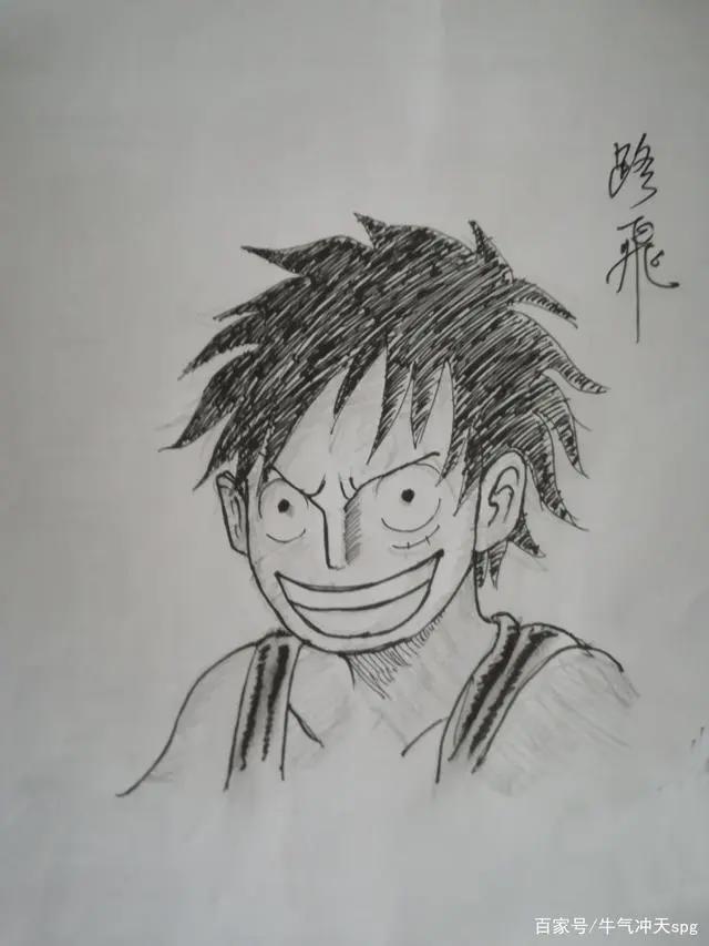 海贼王帅气大叔雷利人物手绘 路飞和山治