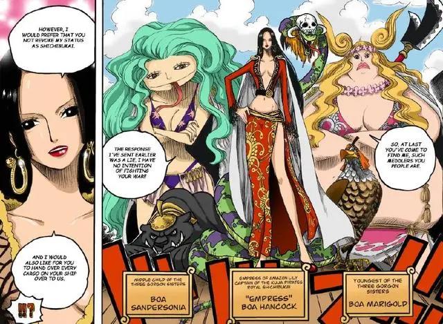 《海贼王》波雅·汉库克漫画上色图，女帝这配色怎么样？