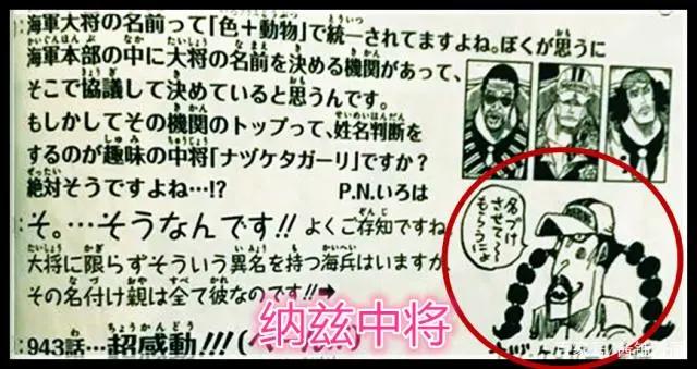 海贼王94卷情报，尾田公布黄猿和绿牛的称号由来，是中将纳兹取名