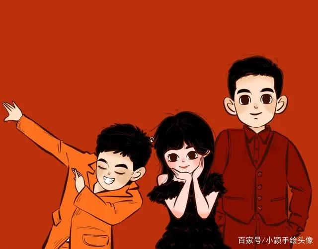 卡通动漫图片，单人、情侣、全家福头像，甜蜜幸福