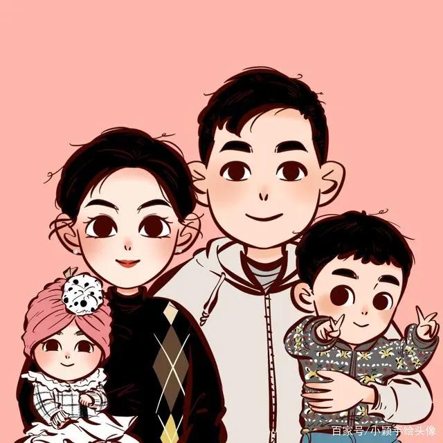 卡通动漫图片，单人、情侣、全家福头像，甜蜜幸福