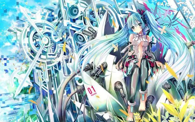 超萌超可爱，初音未来动漫高清壁纸，电脑桌面背景图片！