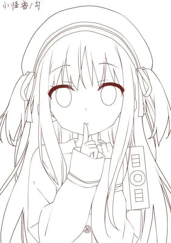 30幅超好看的动漫线稿，一对一附上色原稿