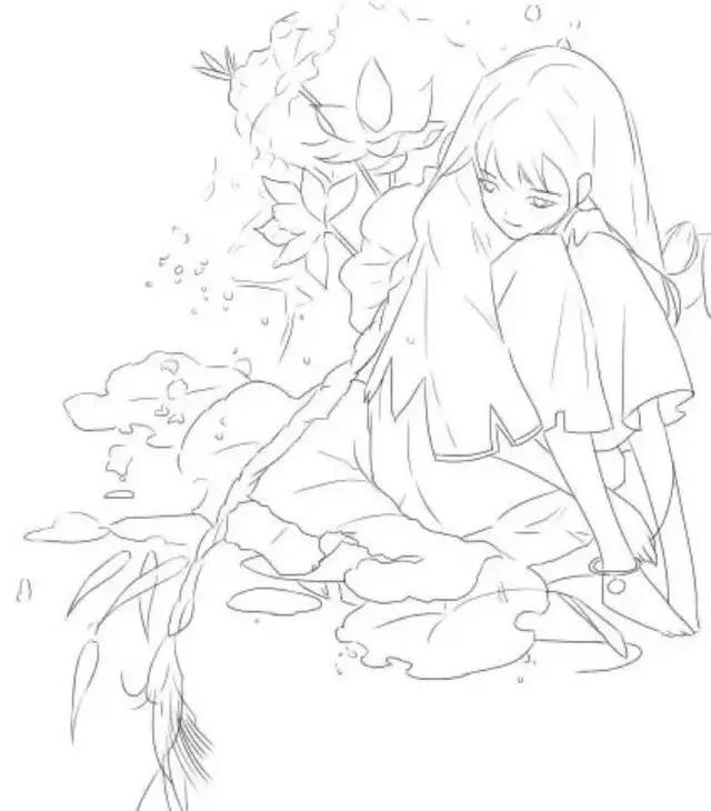 30幅超好看的动漫线稿，一对一附上色原稿