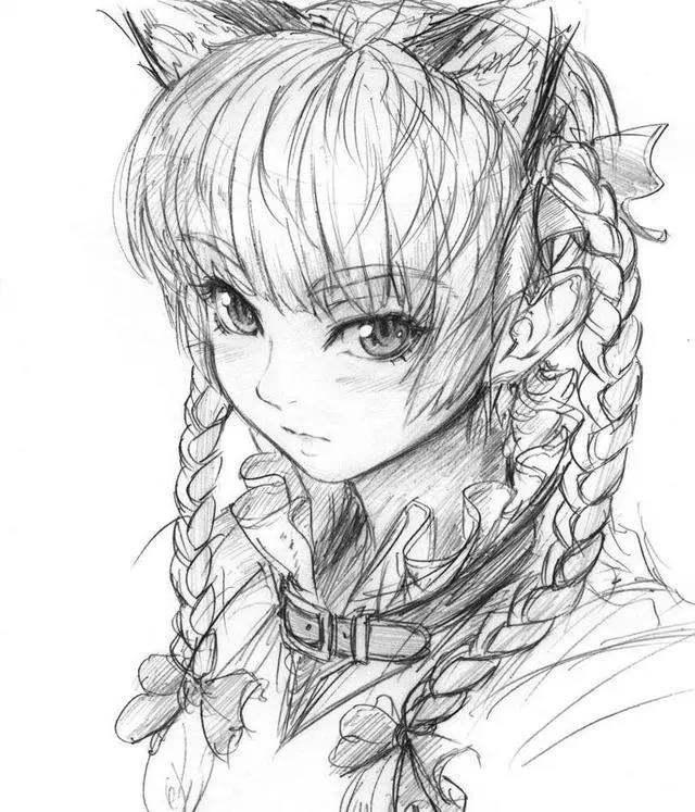 美丽的动漫图片素描（60张）