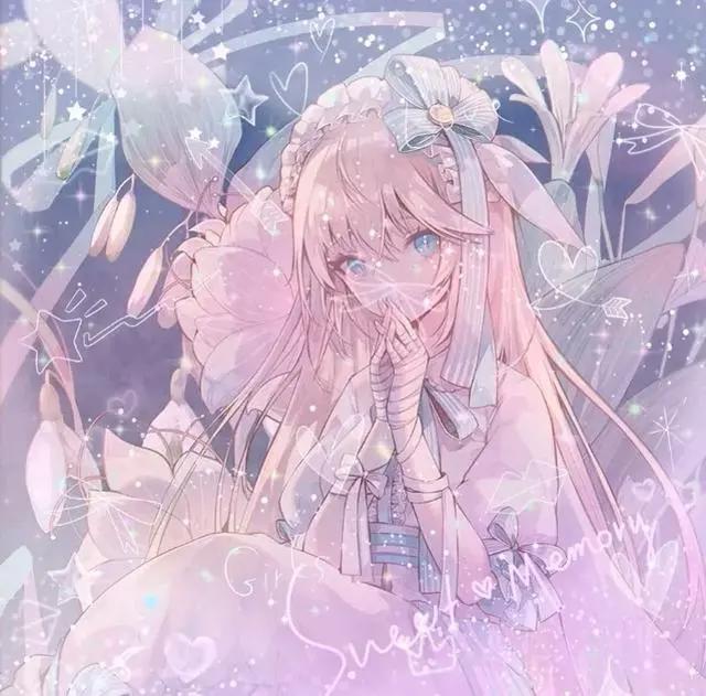 粉粉的动漫美图，女孩子必备的头像壁纸，独一无二的选择