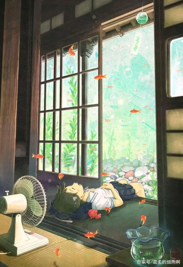 夏日卡通壁纸：在这么热的夏天里，给你一股清新的风
