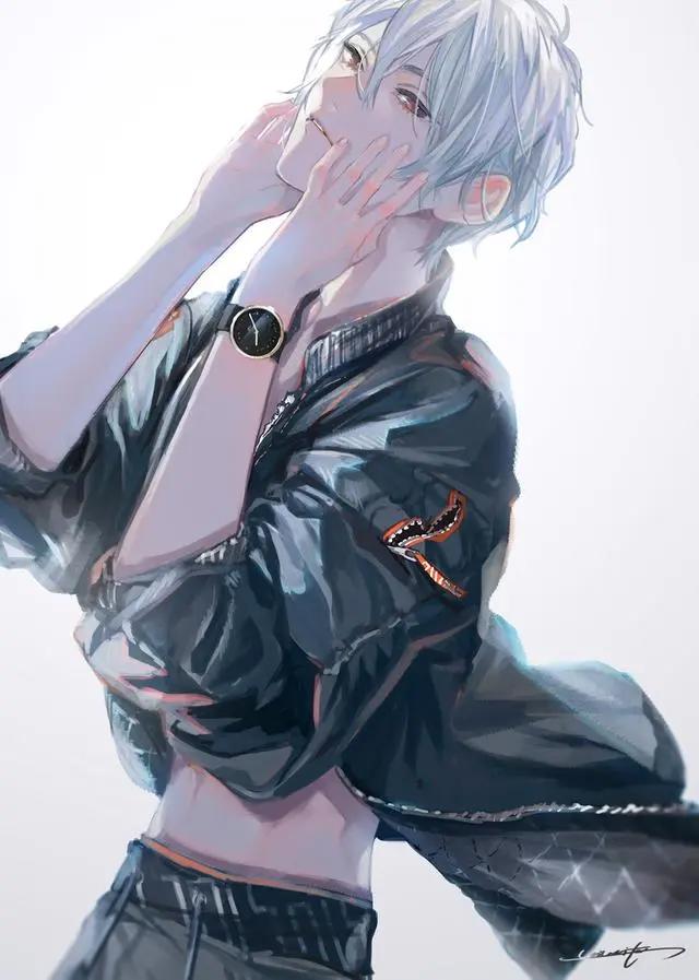 动漫美少年插画壁纸，他的眉眼间尽显温柔，精选p站二次元美图