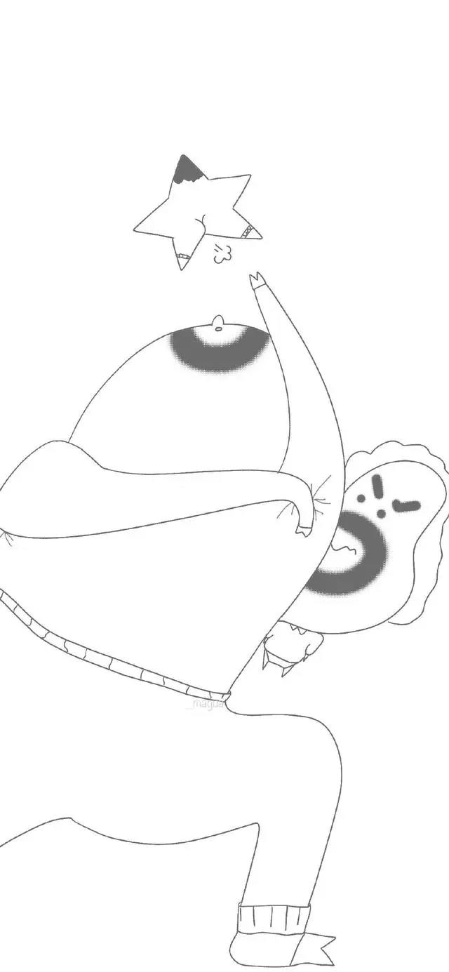 无水印动漫壁纸简约手绘卡通形象壁纸