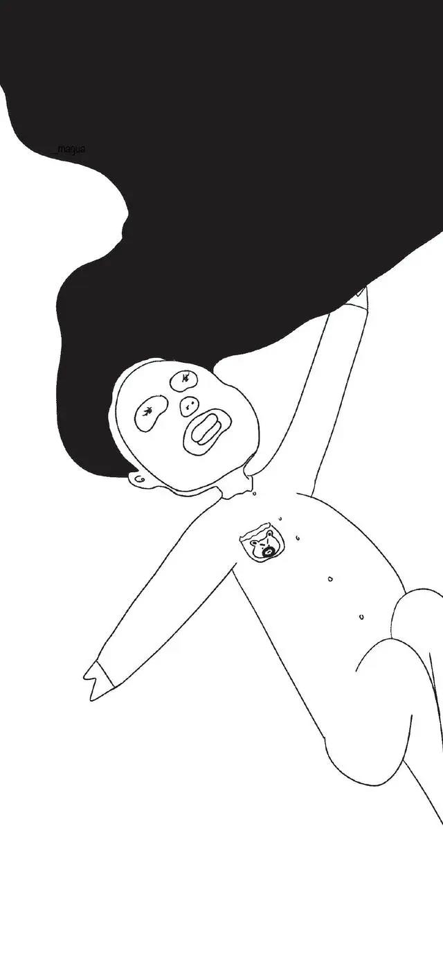 无水印动漫壁纸简约手绘卡通形象壁纸