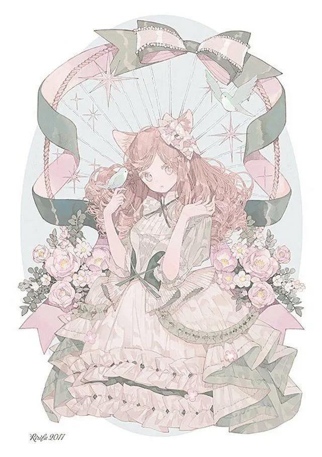 专属于少女的粉色记忆，二次元高清动漫壁纸，别愣着了赶快抱回家