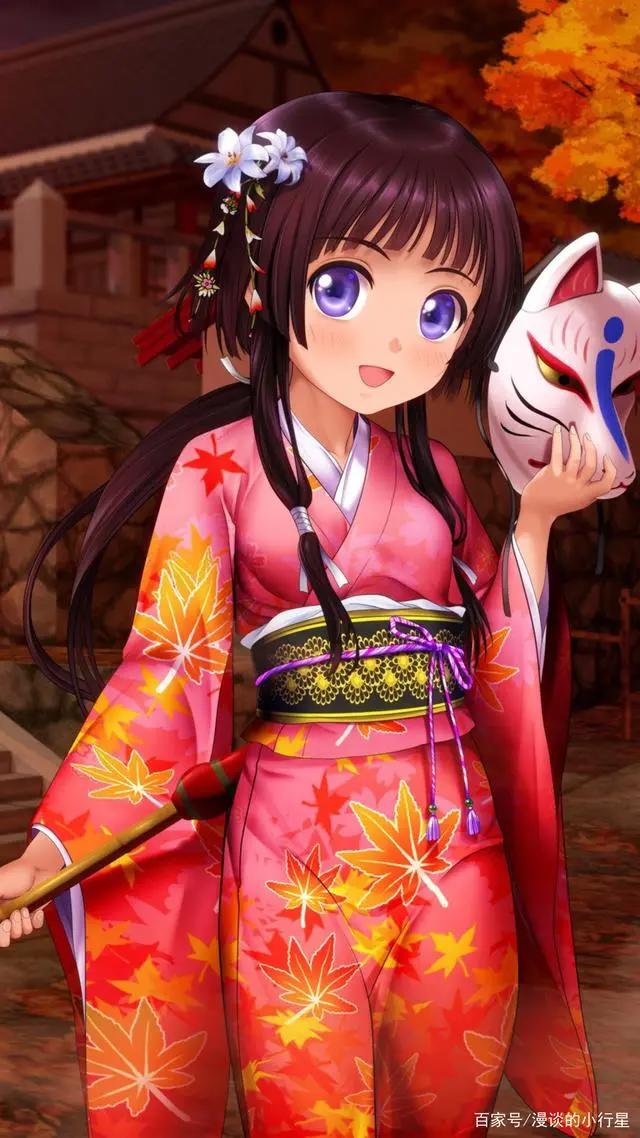 动漫少女，可爱秋季系，超清壁纸推荐！更多壁纸，可私信！
