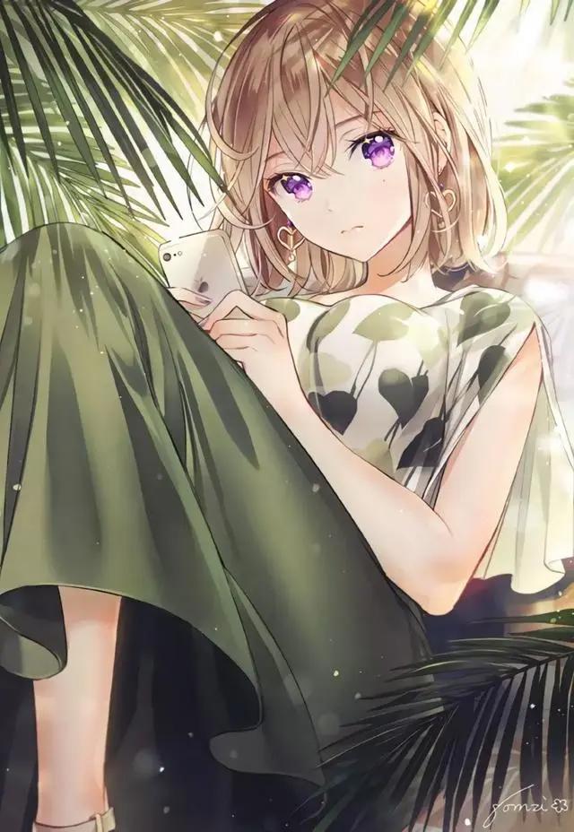 绿色系列唯美高清动漫女生壁纸&头像（上）