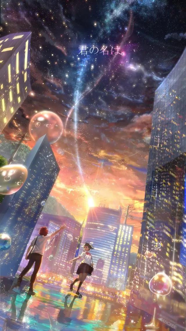 动漫绝美手机壁纸，有唯美的星空和令人难忘的人！