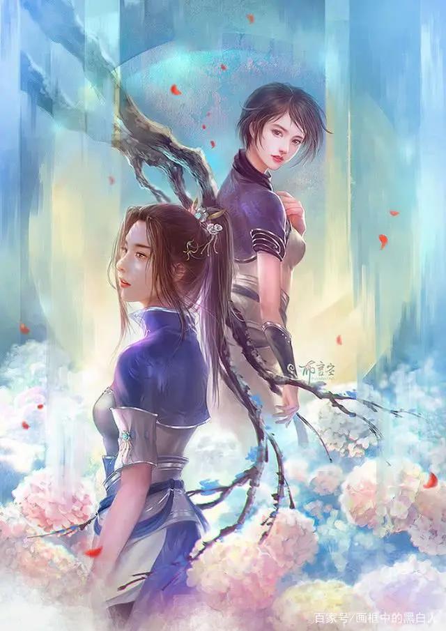 高清动漫人物壁纸，出尘不染的少女，美轮美奂