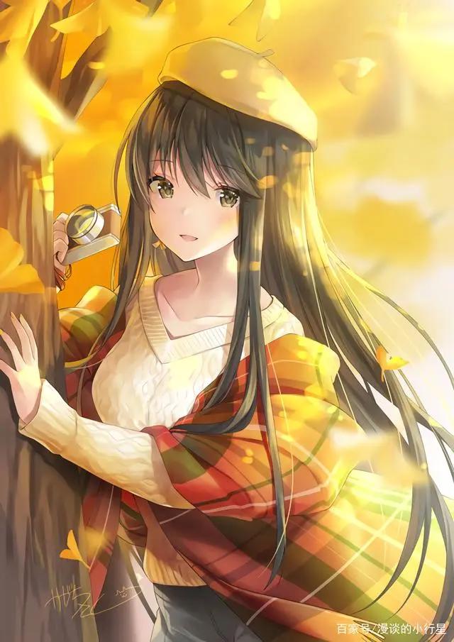 动漫少女：走过不错过，金秋系列壁纸推荐，总有一款适合你！