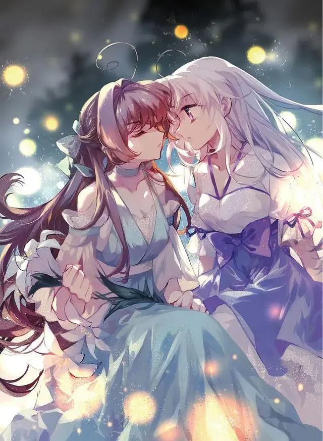 「美图鉴赏」梦幻配色，少女心爆棚的绝美漫画壁纸