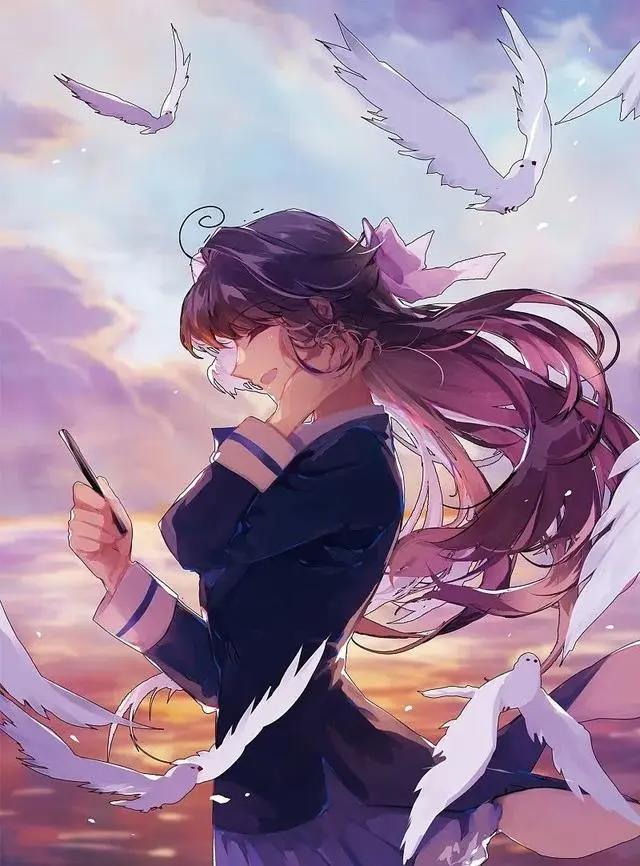 「美图鉴赏」梦幻配色，少女心爆棚的绝美漫画壁纸
