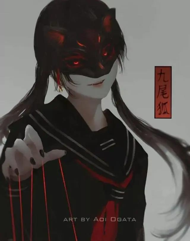 动漫壁纸插画，暗黑系列壁纸：想说些漂亮的话哄你！