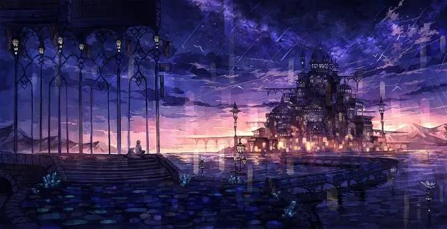 极度舒适的动漫风景壁纸：星河、日落、少女等众多风景