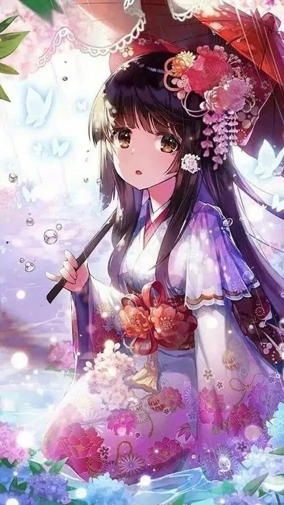 手机动漫壁纸，女生唯美梦幻图片，图还不错，男士们都出来吧！