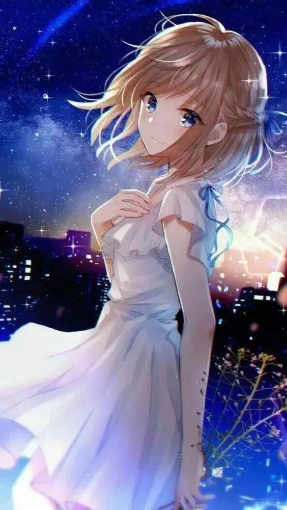 手机动漫壁纸，女生唯美梦幻图片，图还不错，男士们都出来吧！