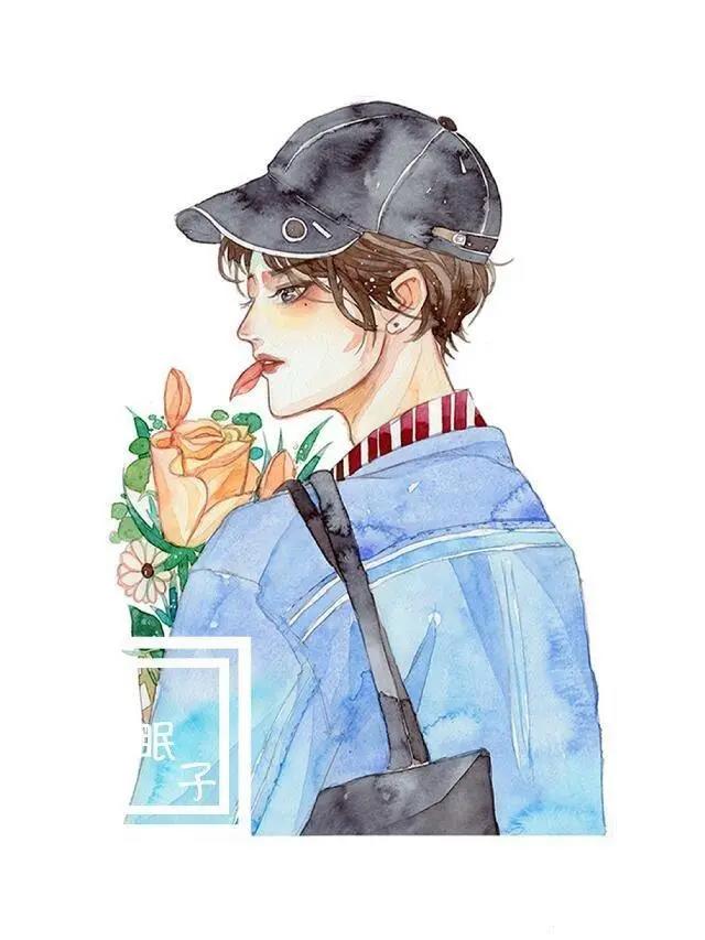 帅气的动漫男生黑白线稿，勾起女画手的绘画欲望