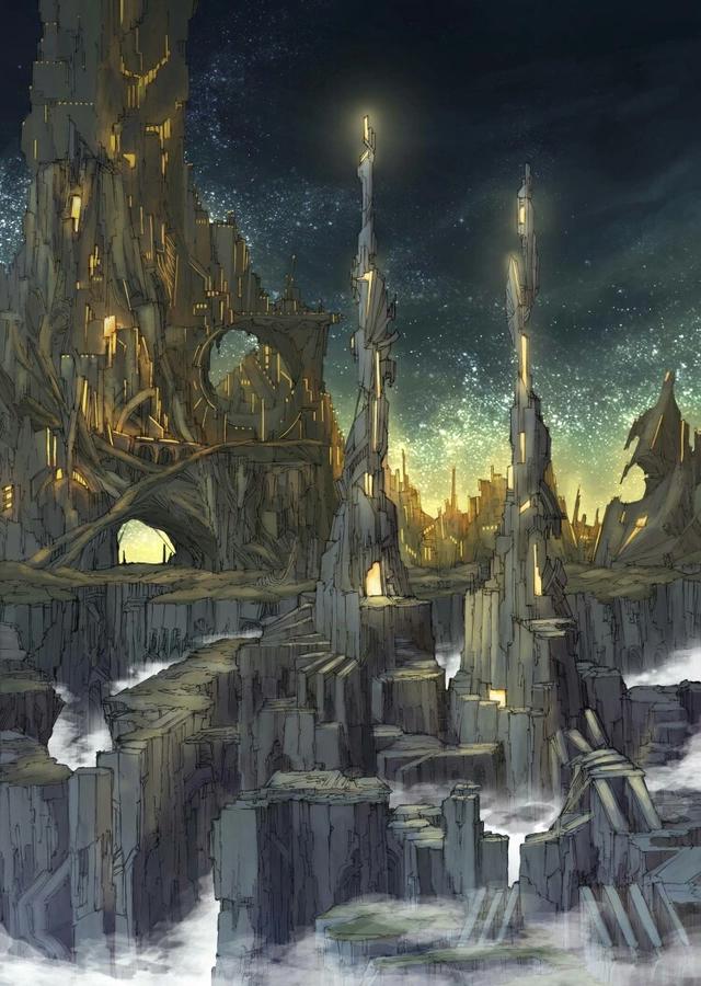 动漫场景壁纸，超多元素魔幻之都带来视觉震撼，仿佛置身于异世界