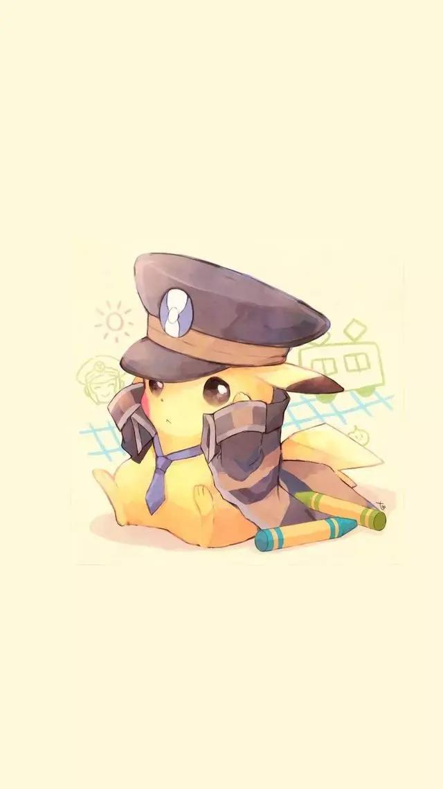 动漫比卡丘手机竖屏壁纸，高清无水印卡通图片