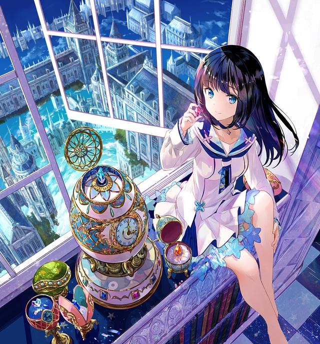 二次元动漫壁纸：JK萌属性的美少女，可爱甜美，精选p站美图插画