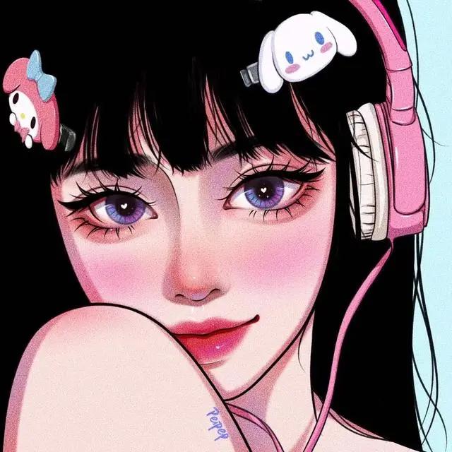 甜美可爱的动漫女头已更新，多种风格哦，小仙女们快来点赞领取