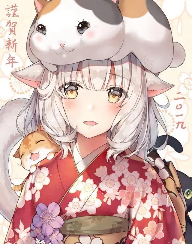 萌萌哒猫耳娘高清动漫壁纸图片，一眼就将你的心萌化的小可爱