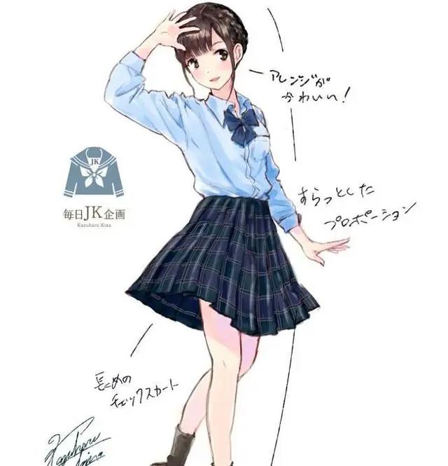 漫迷设计出了动漫中的18款校服，图中的哪一位美少女最让你心动？