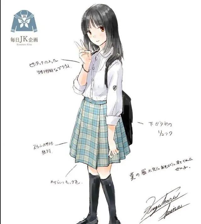 漫迷设计出了动漫中的18款校服，图中的哪一位美少女最让你心动？