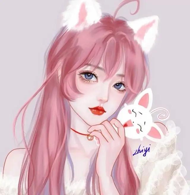 粉粉可爱的优质女生动漫头像