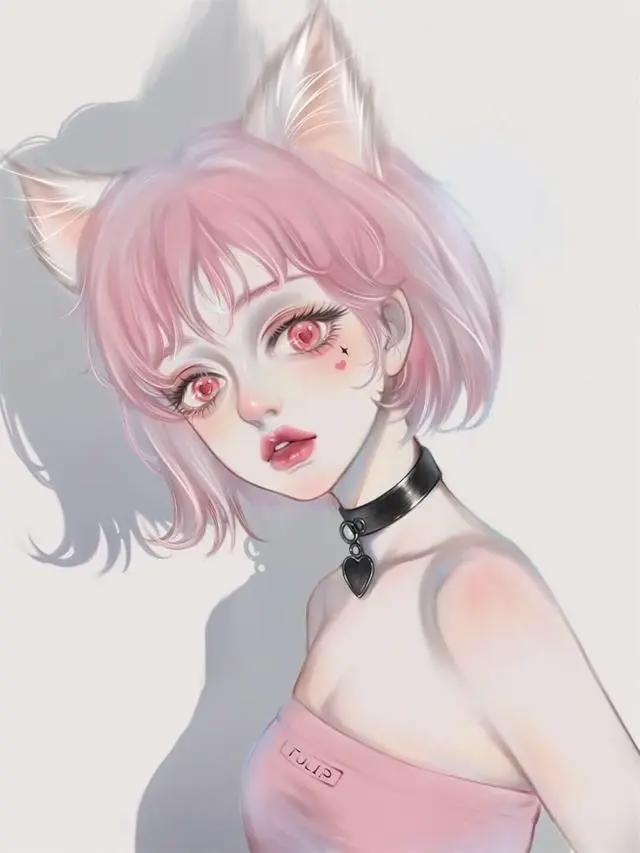 粉粉可爱的优质女生动漫头像