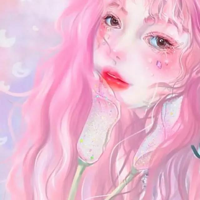 粉粉可爱的优质女生动漫头像