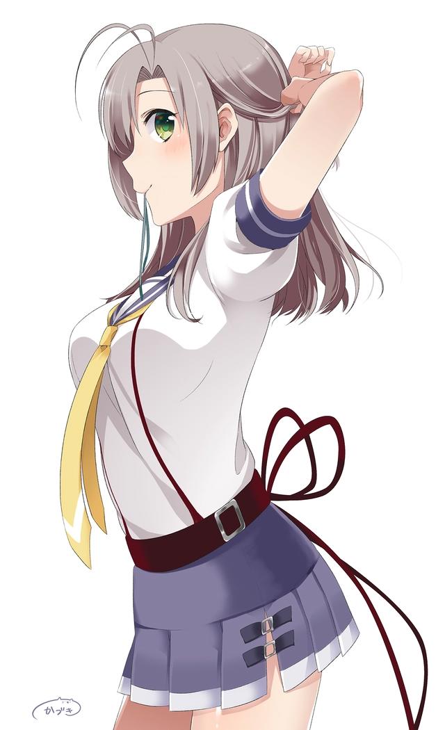 动漫图片：不愧是美少女，绑头发都这么可爱