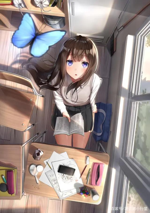 动漫少女：唯美壁纸推荐，蝴蝶女孩系列，接受宠爱吧！