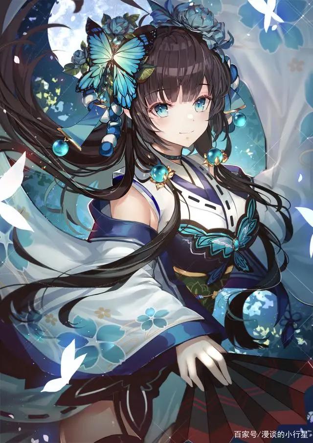 动漫少女：唯美壁纸推荐，蝴蝶女孩系列，接受宠爱吧！