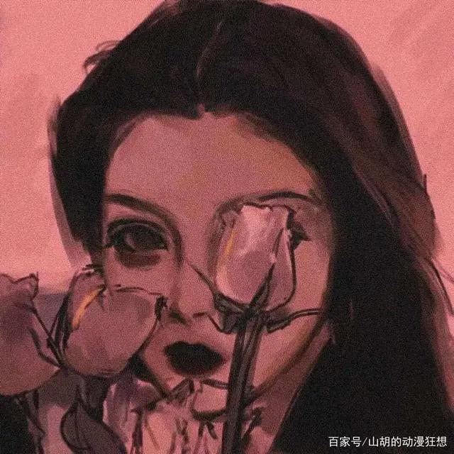 暗色女生动漫头像：哪怕你对我的不好，我也一样照单全收