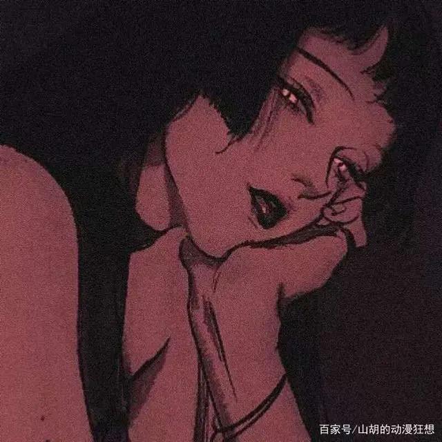 暗色女生动漫头像：哪怕你对我的不好，我也一样照单全收