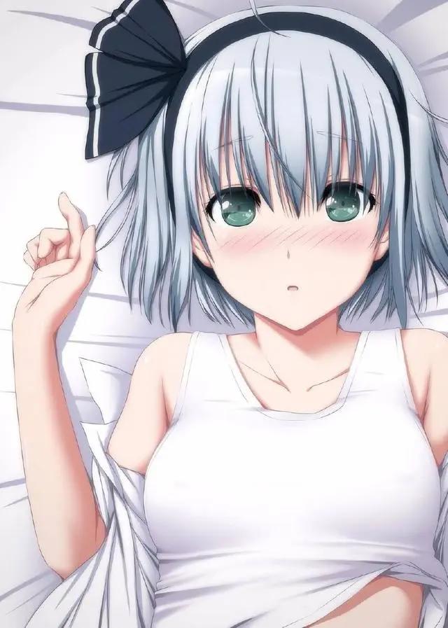 动漫图片：白发萌妹-魂魄妖梦，网友：这么可爱的萝莉我喜欢！